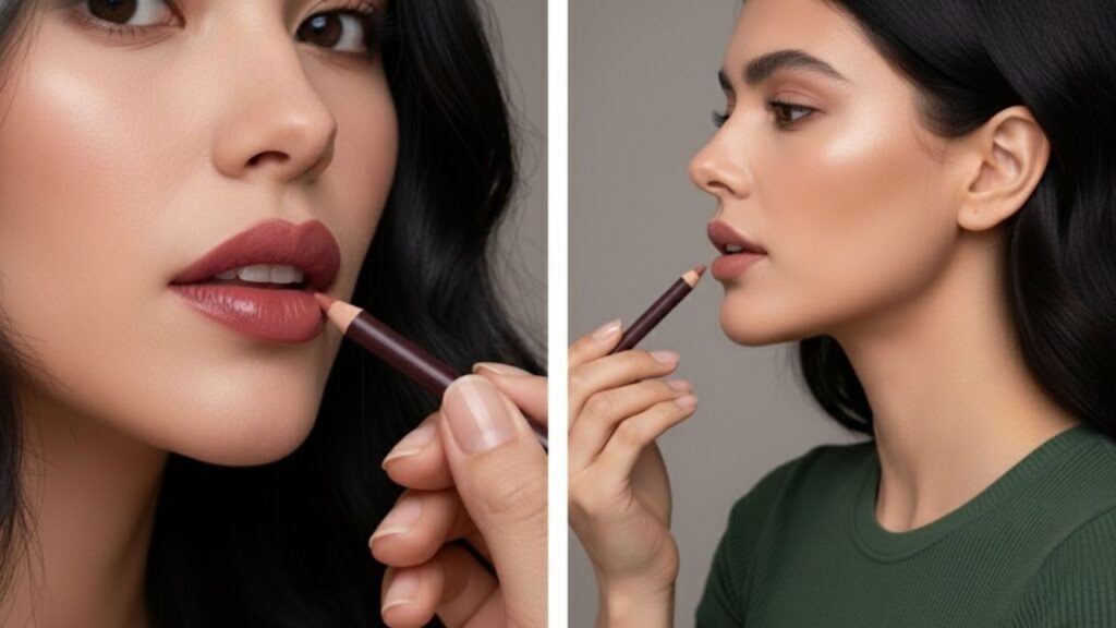 Lip Liner Placement Trick